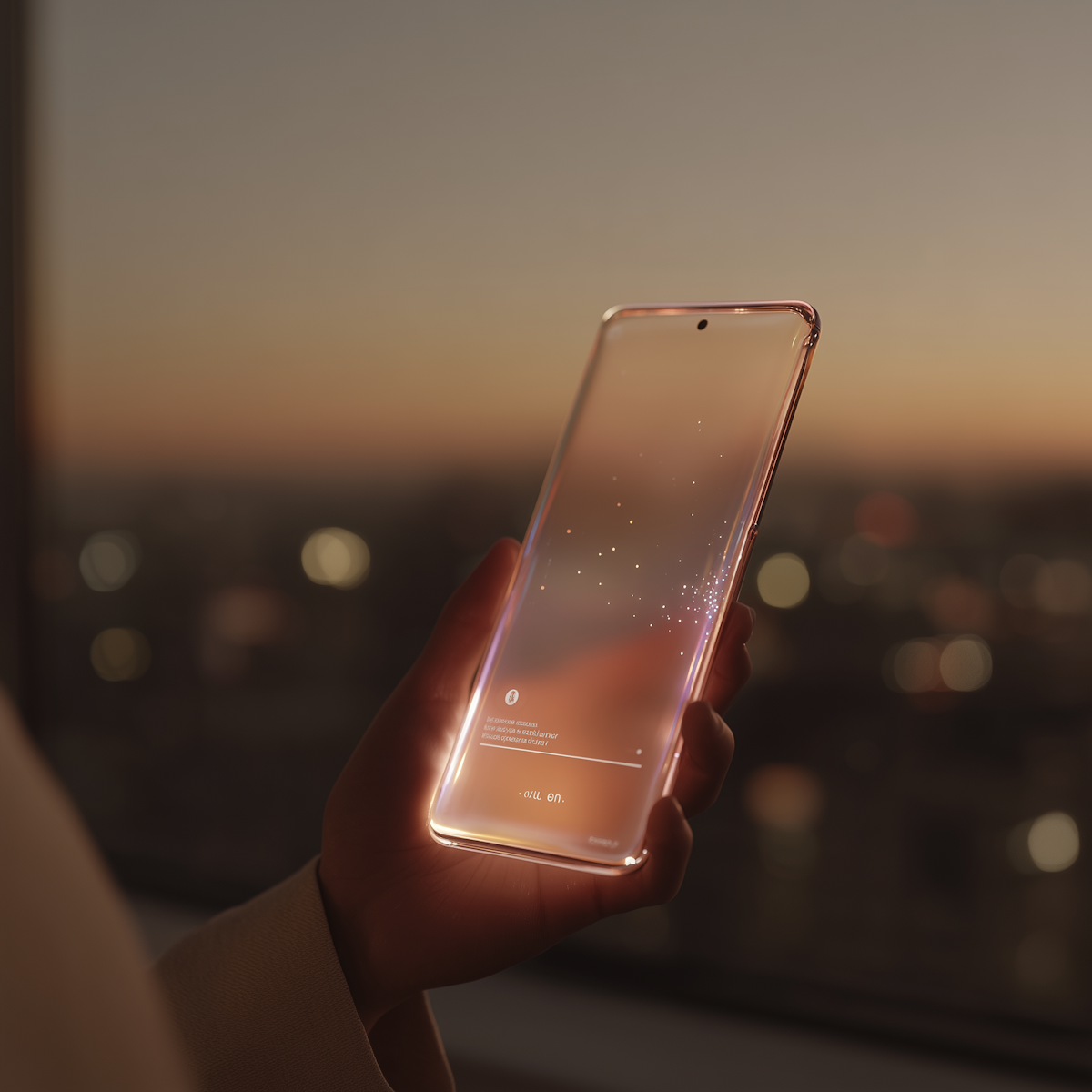 Phone glowing with an incoming alert